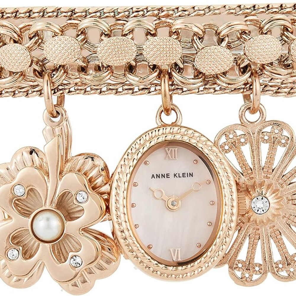 Women's Premium Crystal Accented Charm Bracelet Watch - Picture 3 of 5